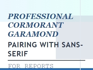 Sans-Serif Companions for Cormorant Garamond in Reports